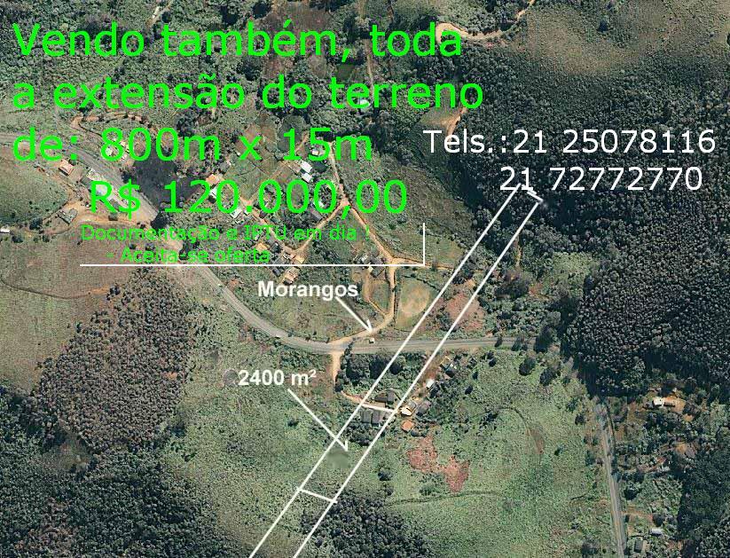  Vista area, do local onde esto sendo desmembradas reas de 2400 m2, para resedncias e indstrias. Veja era j demarcada, no valor de R$ 40.000,00